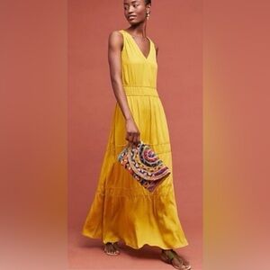 Anthropologie Dolan Goldenrod Maxi